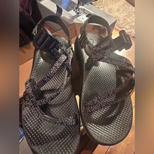 Chaco Black and Gray Women's Sandals
